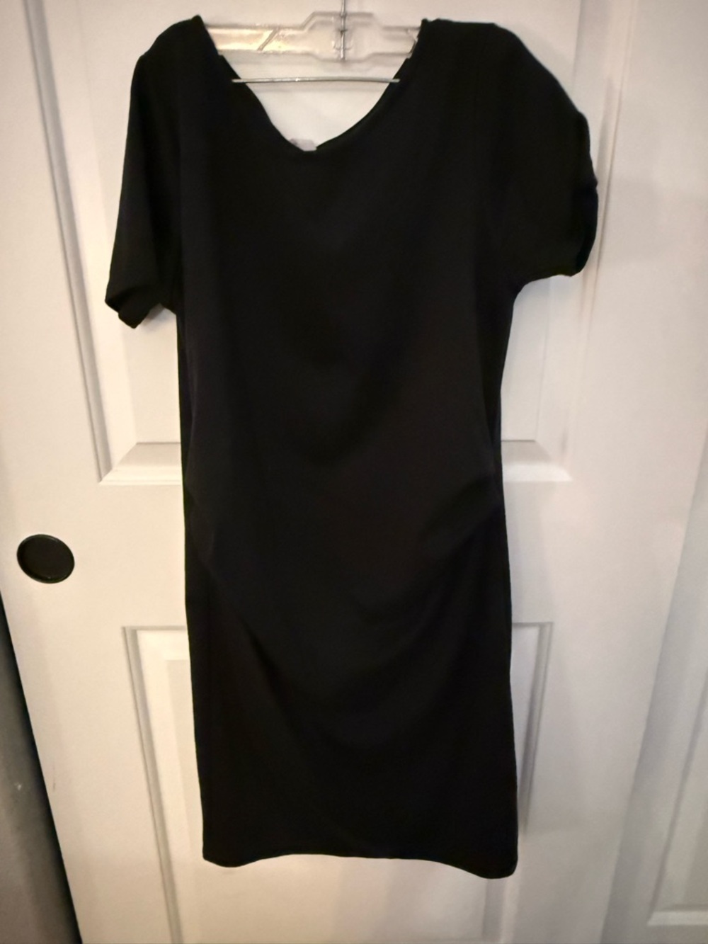 Pink Blush Classic Maternity Black V-Neck Women’s Dress